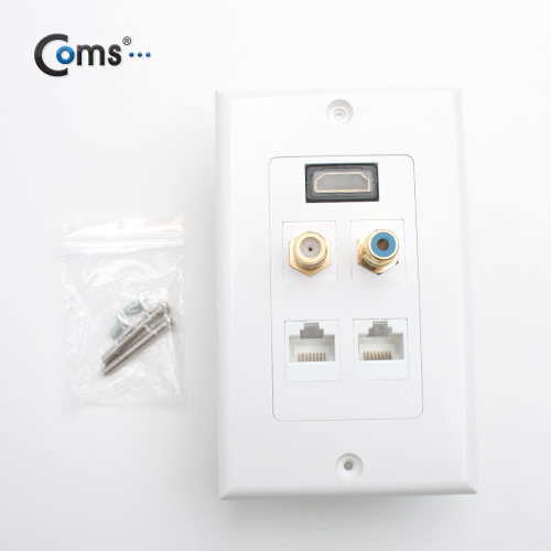 Coms 월 플레이트 (HDMI/RF/UTP/RCA), Wall Plate