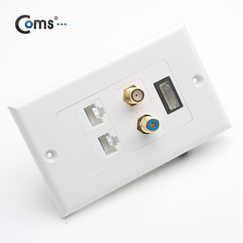 Coms 월 플레이트 (HDMI/RF/UTP/RCA), Wall Plate
