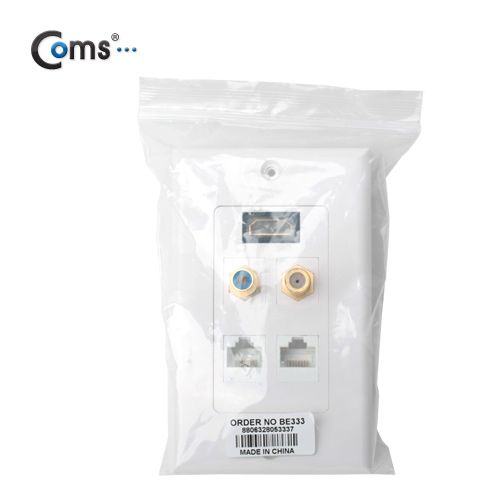 Coms 월 플레이트 (HDMI/RF/UTP/RCA), Wall Plate
