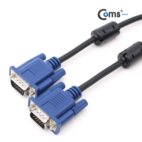 Coms 모니터 케이블 (RGB 보급형) 1.5M M/M 검정/회색 - 고급포장