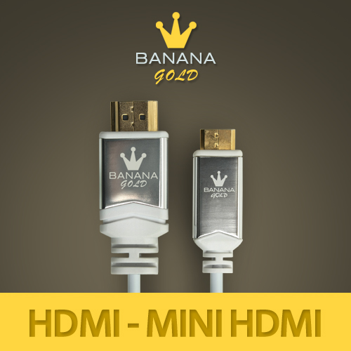 BANANA Gold HDMI/HDMI(Mini) 케이블 1.8M 화이트/수퍼슬림