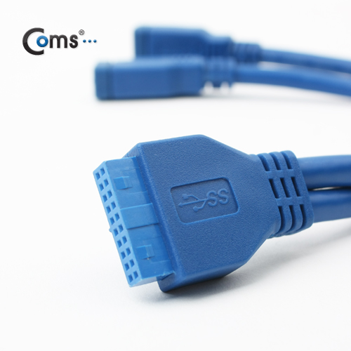 Coms USB 3.0 포트, 20핀 to 2Port, 12cm