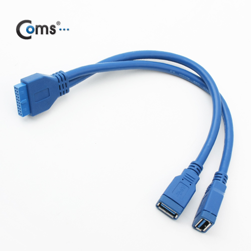 Coms USB 3.0 포트, 20핀 to 2Port, 12cm