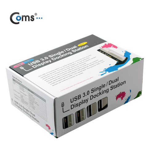 Coms USB 도킹 스테이션(3.0) HUB/HDMI/DVI/LAN port 지원