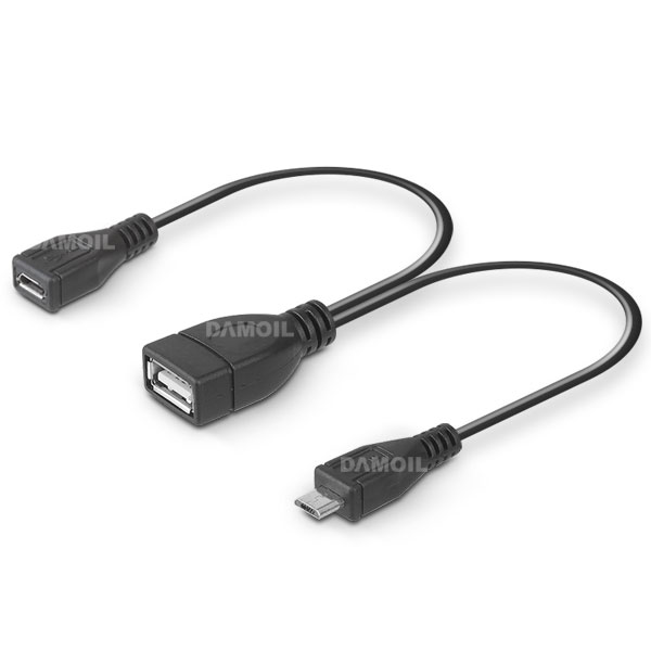 DA-UHDC-Y-5F USB OTG 케이블 Y형 전원보조 케이블 (+Micro5p-F type)
