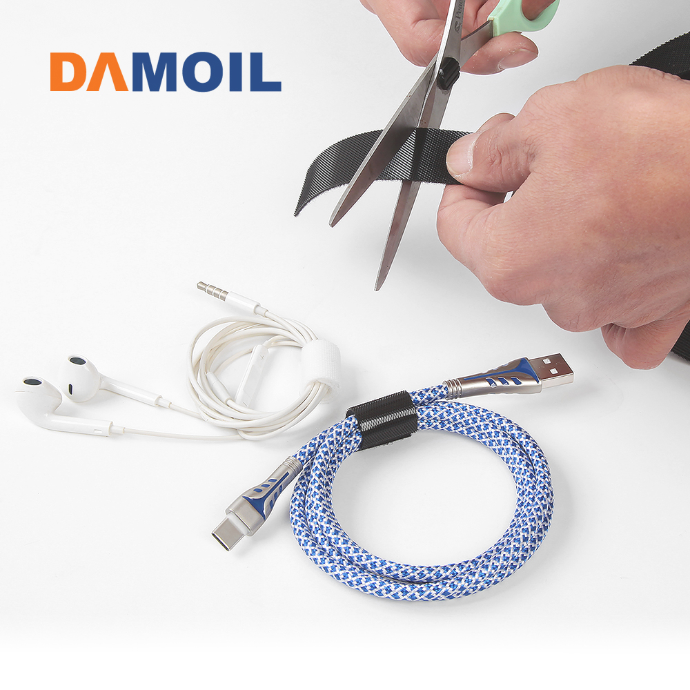 DA-VTIE-10M(SB) 다모일 양면 벨크로타이-슬림형 (블랙)