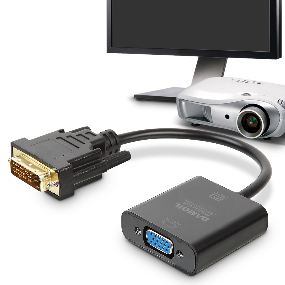 DA-DDV 다모일 영상 컨버터 DVI-D to VGA 컨버터 DVI-D신호를 RGB 신호로 변환
