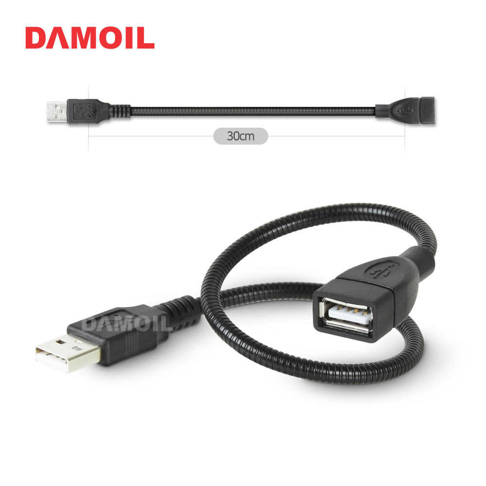 DA-G-USBMF30BK USB 2.0 연장 자바라블랙젠더 30cm