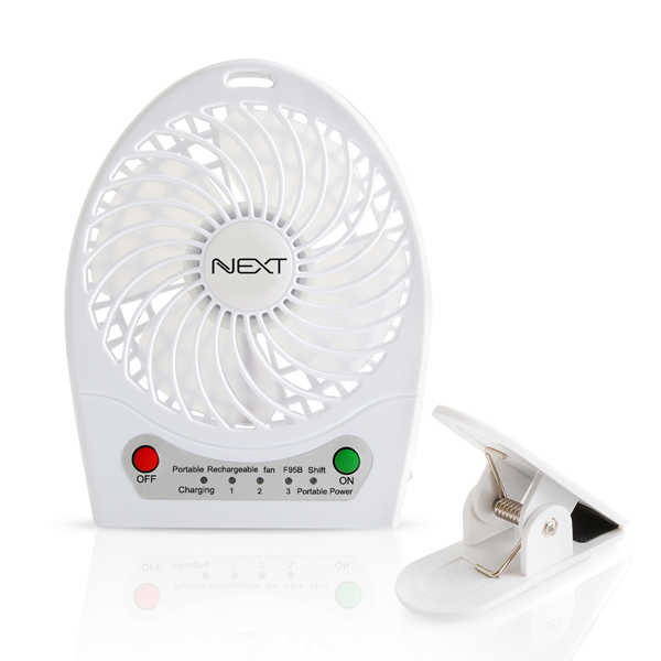 NEXT-1412FAN 휴대용 충전식 USB 선풍기+보조배터리 겸용