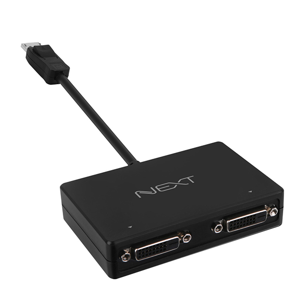 NEXT DP302DS DP to 1:2 DVI 모니터 분배기 공유기