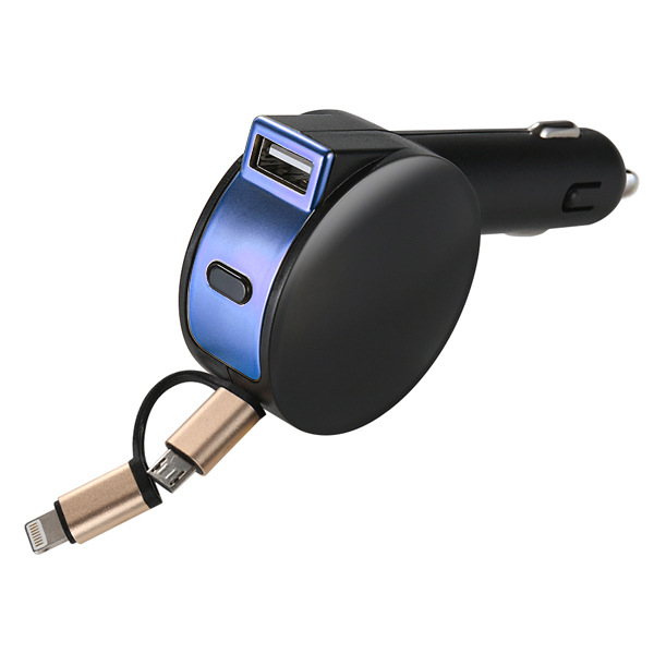 2포트 USB 차량용 충전기 릴타입