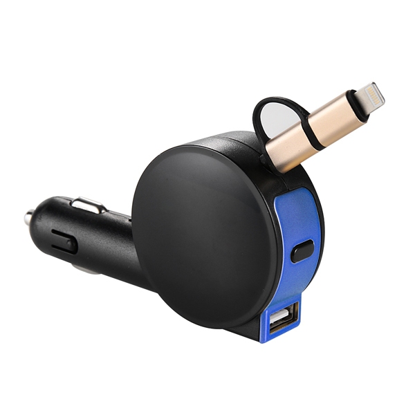 2포트 USB 차량용 충전기 릴타입