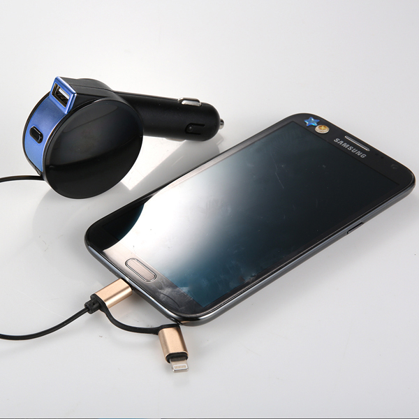 2포트 USB 차량용 충전기 릴타입