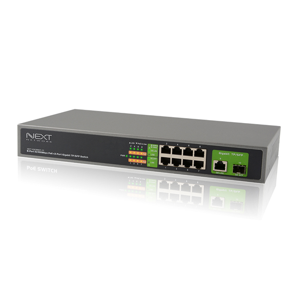 NEXT-POE308SFP-TP 8포트 POE With SFP+Gigabit TP 스위치허브(150W)