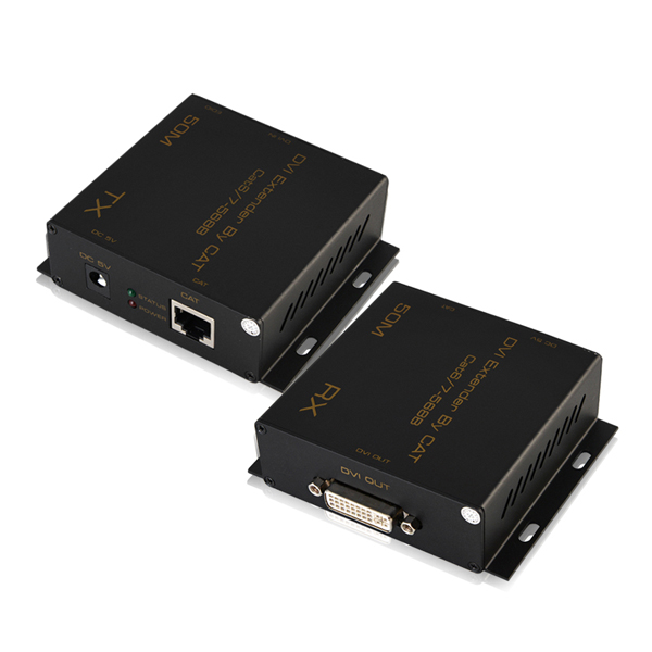 DVI 50m 거리연장기/UTP Cat5e,6,7/1080P