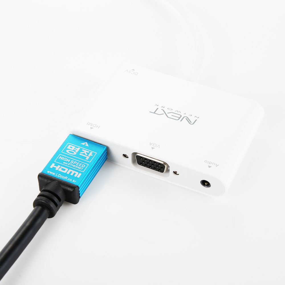 NEXT-MDPHV02 Mini DisplayPort to HDMI/VGA 컨버터