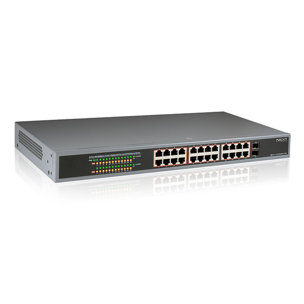 NEXT-POE3026SFP-400 24포트 기가POE스위치/POE+2SFP