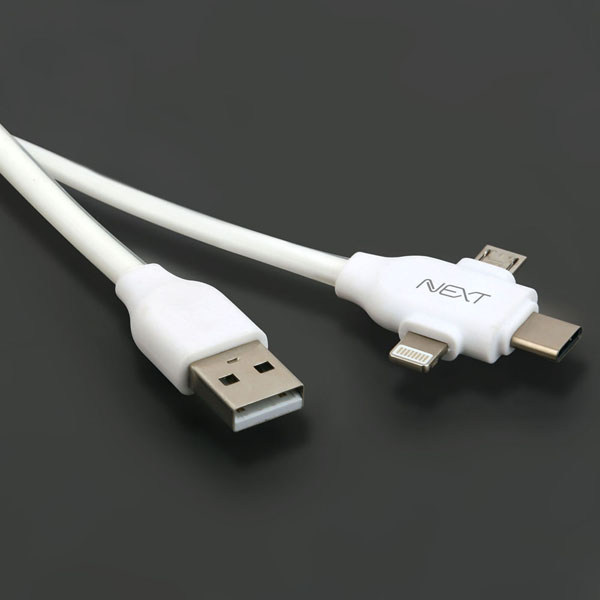 NEXT-1563P USB3.1케이블 3in1 Type-C/Micro5P/8핀 1m