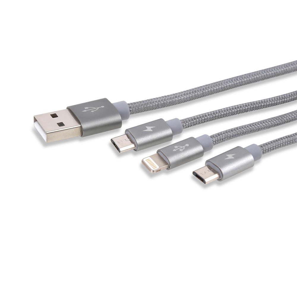 NEXT-1573LMM Micro 5핀X2개+애플 8핀 충전케이블/1.1m