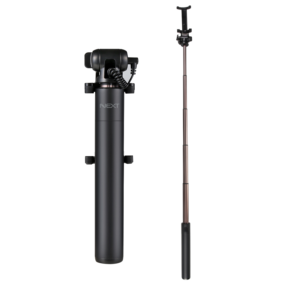 NEXT-BT22CSA 케이블일체형 셀카봉/5단 알루미늄/회전방지