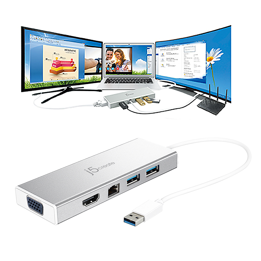 NEXT-JUD380 USB3.0 미니도킹/HDMI+VGA+기가랜+허브