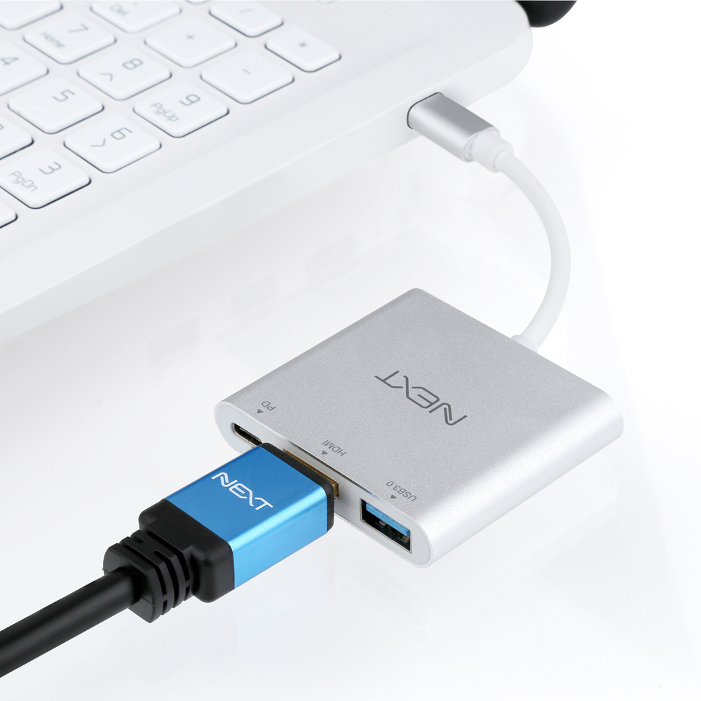NEXT-411TCH Type-C to HDMI확장,USB3.0확장,PD충전