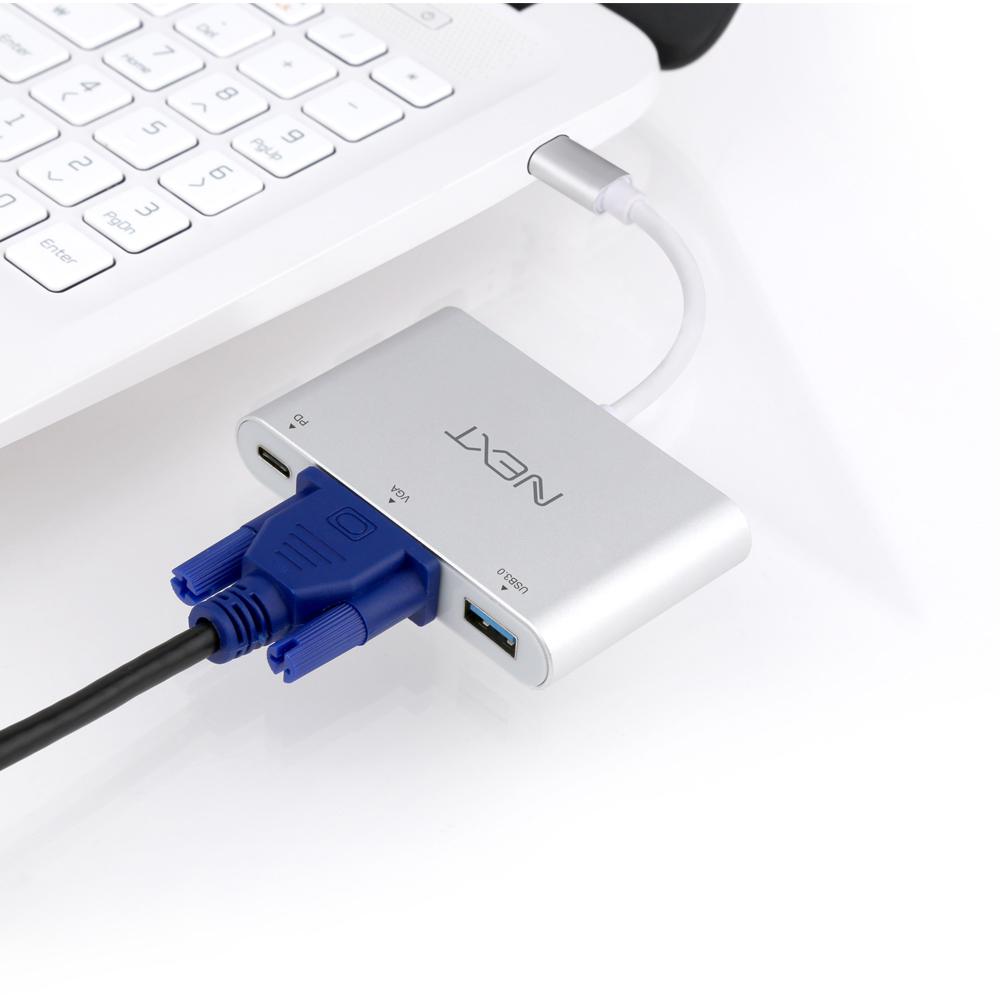 NEXT-412TCV Type-C to VGA확장,USB3.0확장,PD충전