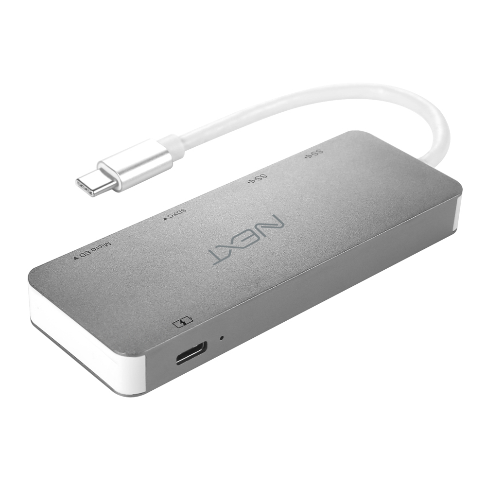 NEXT-9715TC-PD 타입C to USB3.0 2포트+SD/Micro SD 카드리더기