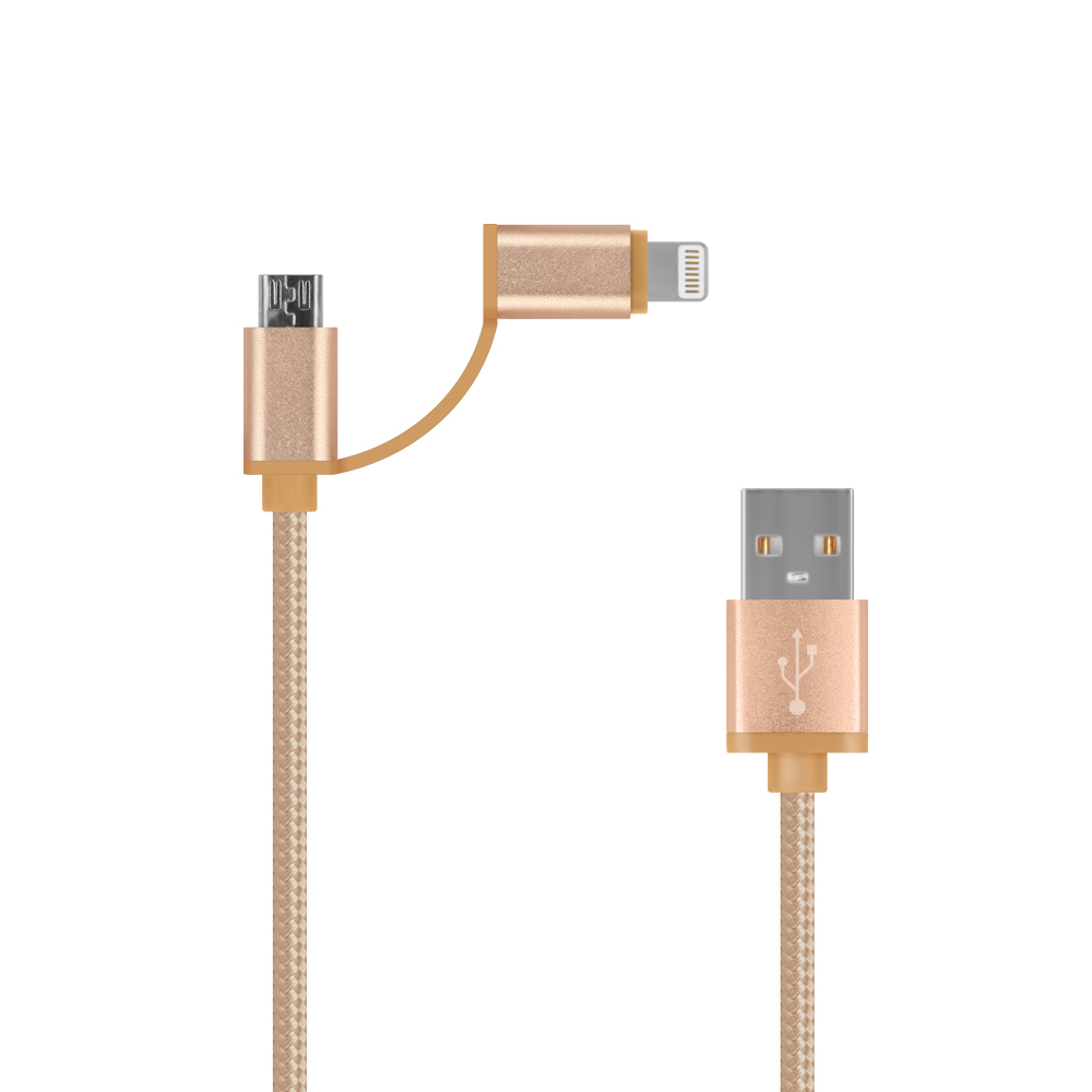 NEXT-1527LM USB to 라이트닝8핀 + Micro 5pin 충전/데이터 케이블 1M