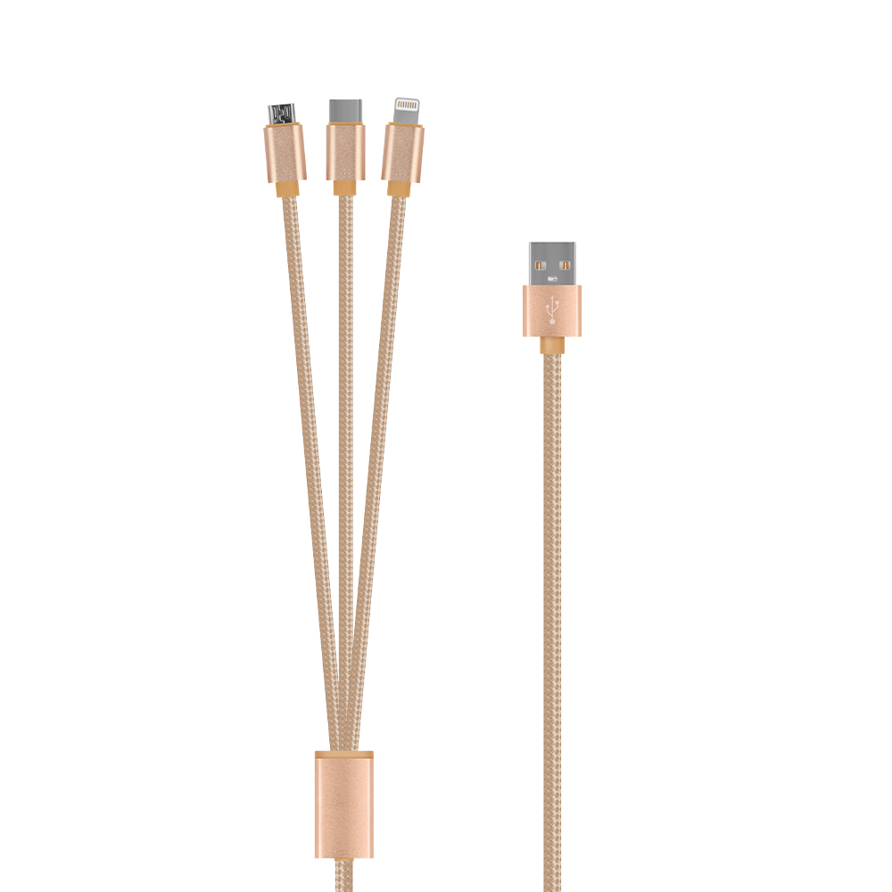 NEXT-1528LCMD USB to 라이트닝 8핀 + type-c +Micro 5pin 3 in 1 충전/데이터 cable