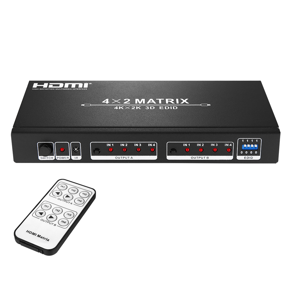 NEXT-2402HDM HDMI 4X2 Matrix switch with EDID