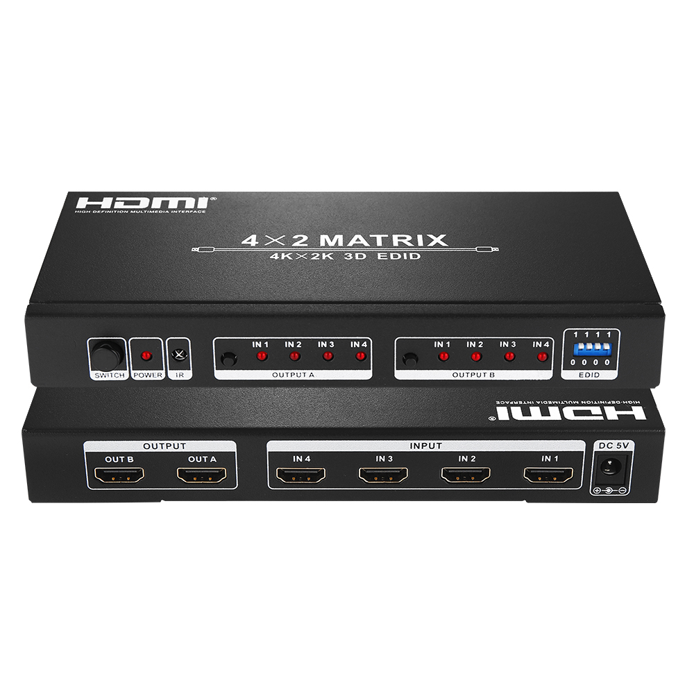 NEXT-2402HDM HDMI 4X2 Matrix switch with EDID