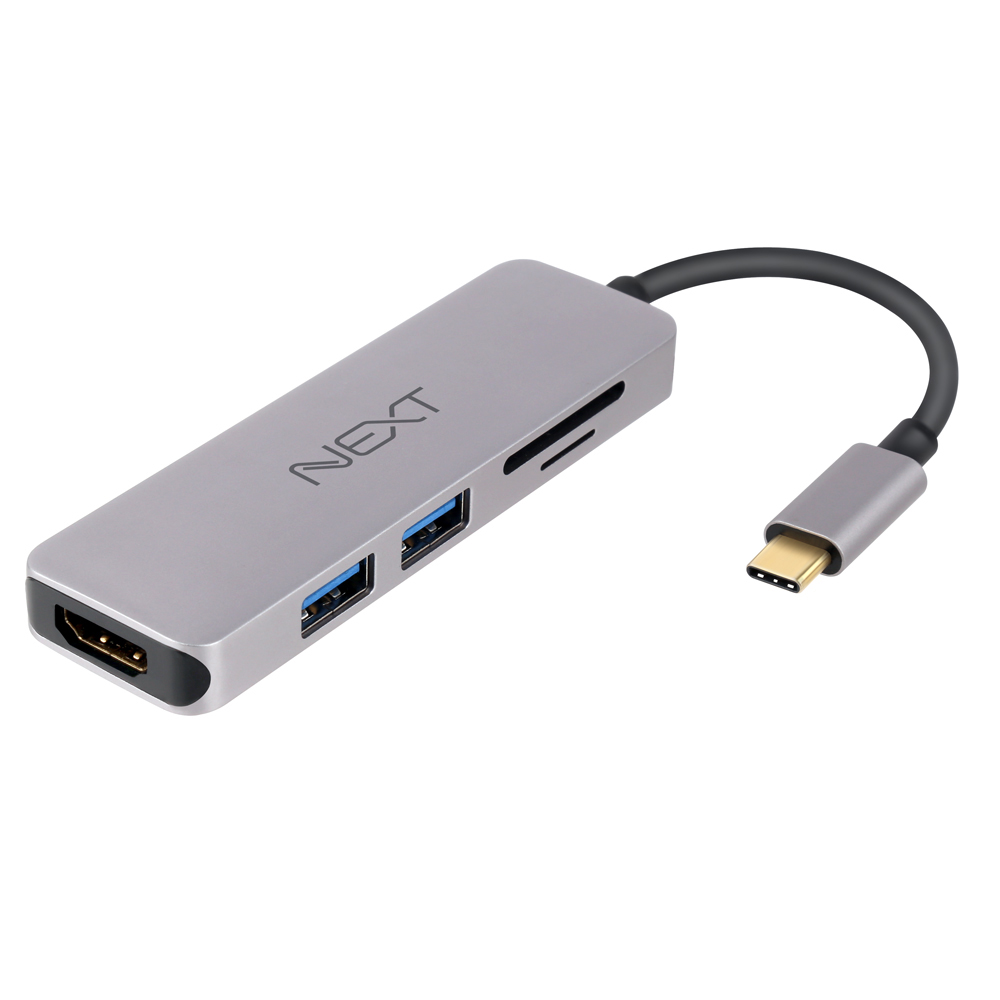 NEXT-317TCH Type-C to UHD 4K HDMI/USB3.0/SD/MicroSD 4 in 1 아답터