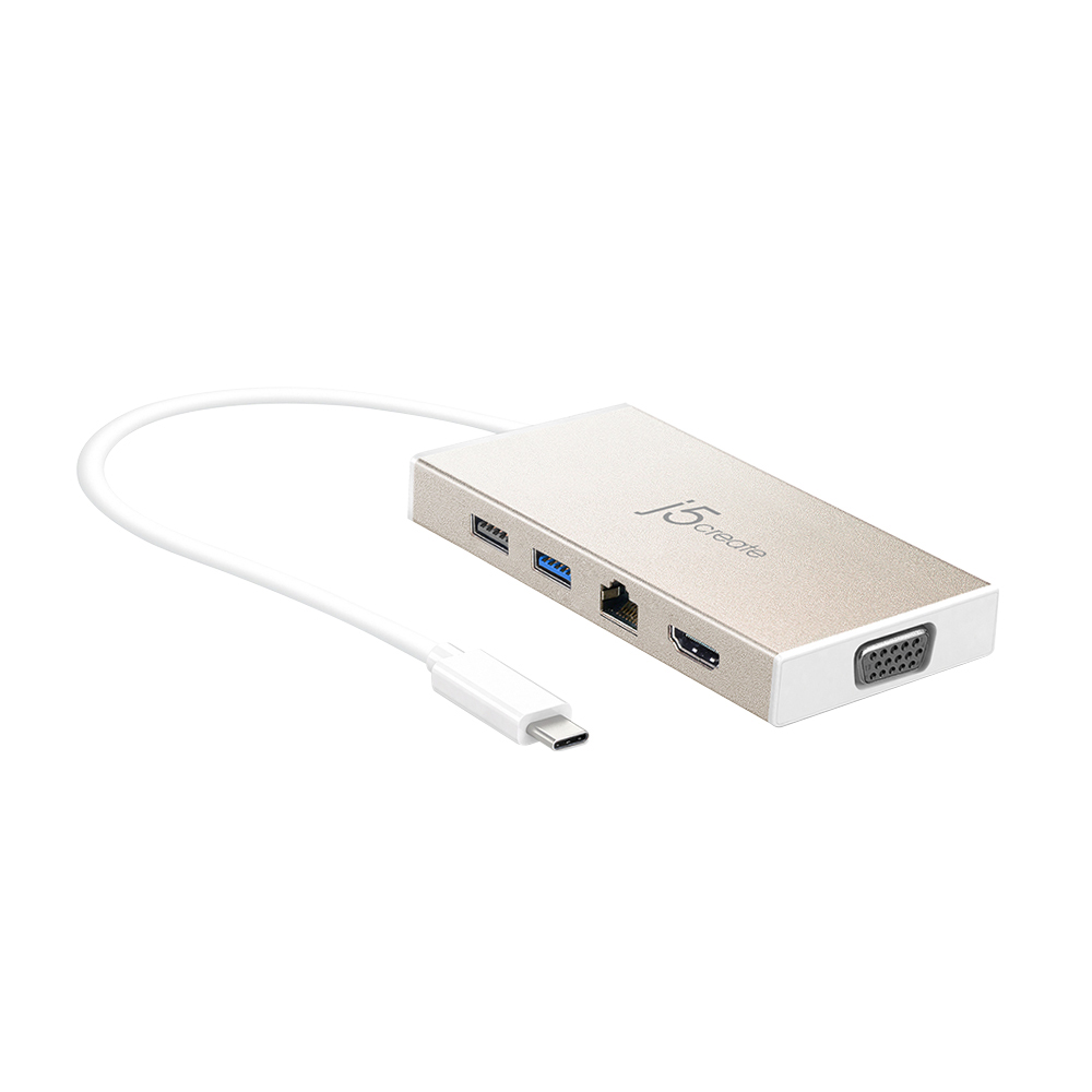 NEXT-JCD376 USB3.1 Type-C to VGA/HDMI/Ethernet/USB3.1 HUB/PD2.0 Adapter
