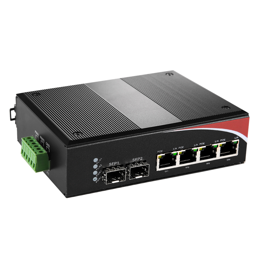 NEXT-POE1524GDT 산업용 10/100/1000M 2SFP + 4TP POE Fiber Switch