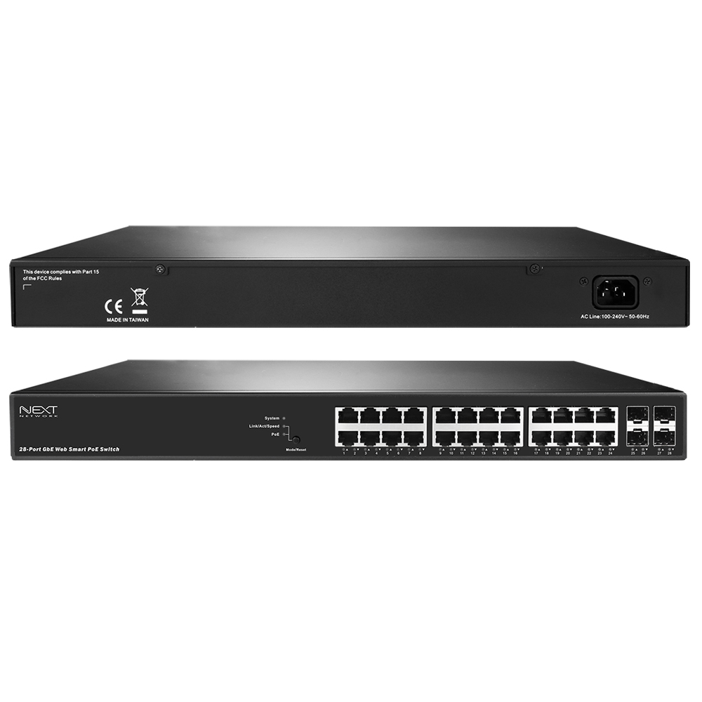 NEXT-POE2429L2-370 L2 24Port Management POE Switch + 4SFP