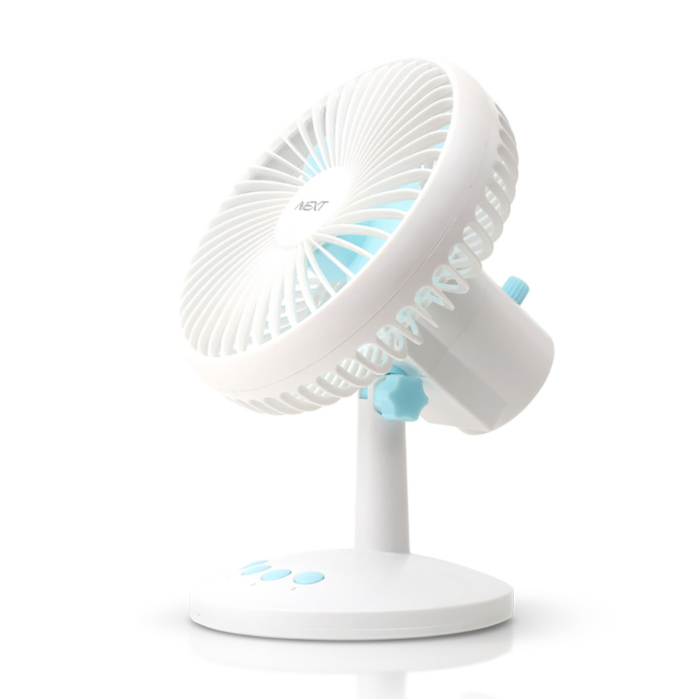 NEXT-1425FAN 저소음 탁상용 충전식 USB 미니 회전선풍기