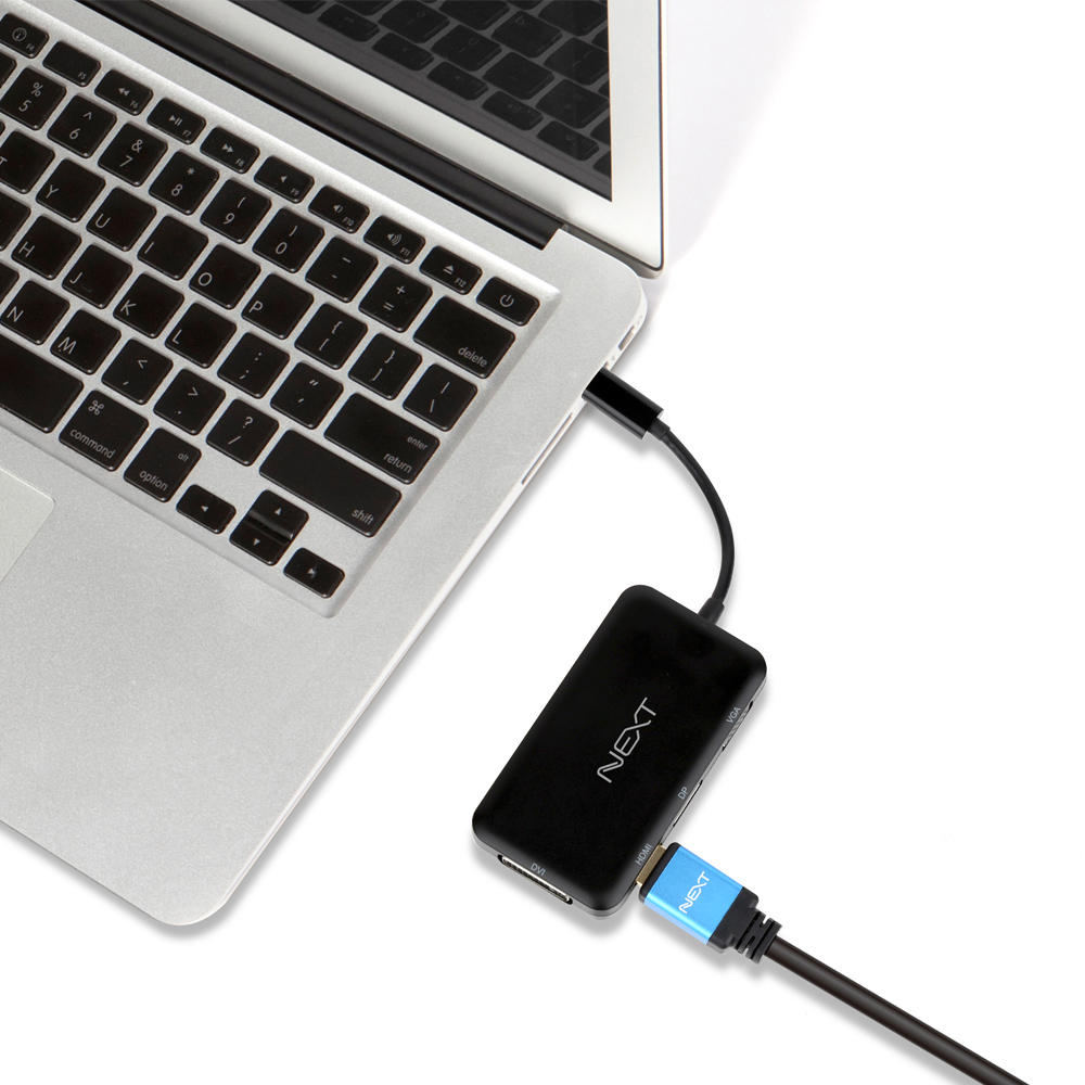 NEXT-2218VDHP C타입 HDMI VGA DVI DP 변환 컨버터