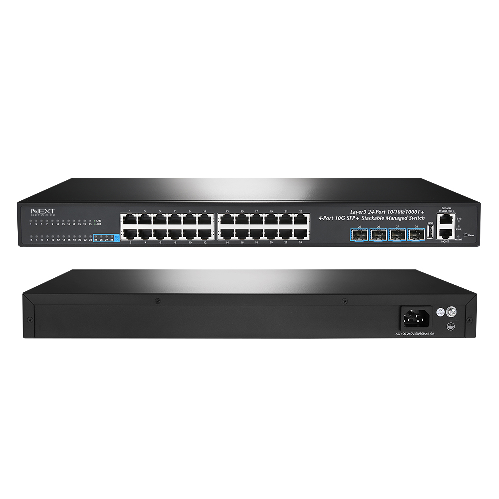NEXT-4028L3-10G L3 기가 24포트+4포트 10G SFP스위치