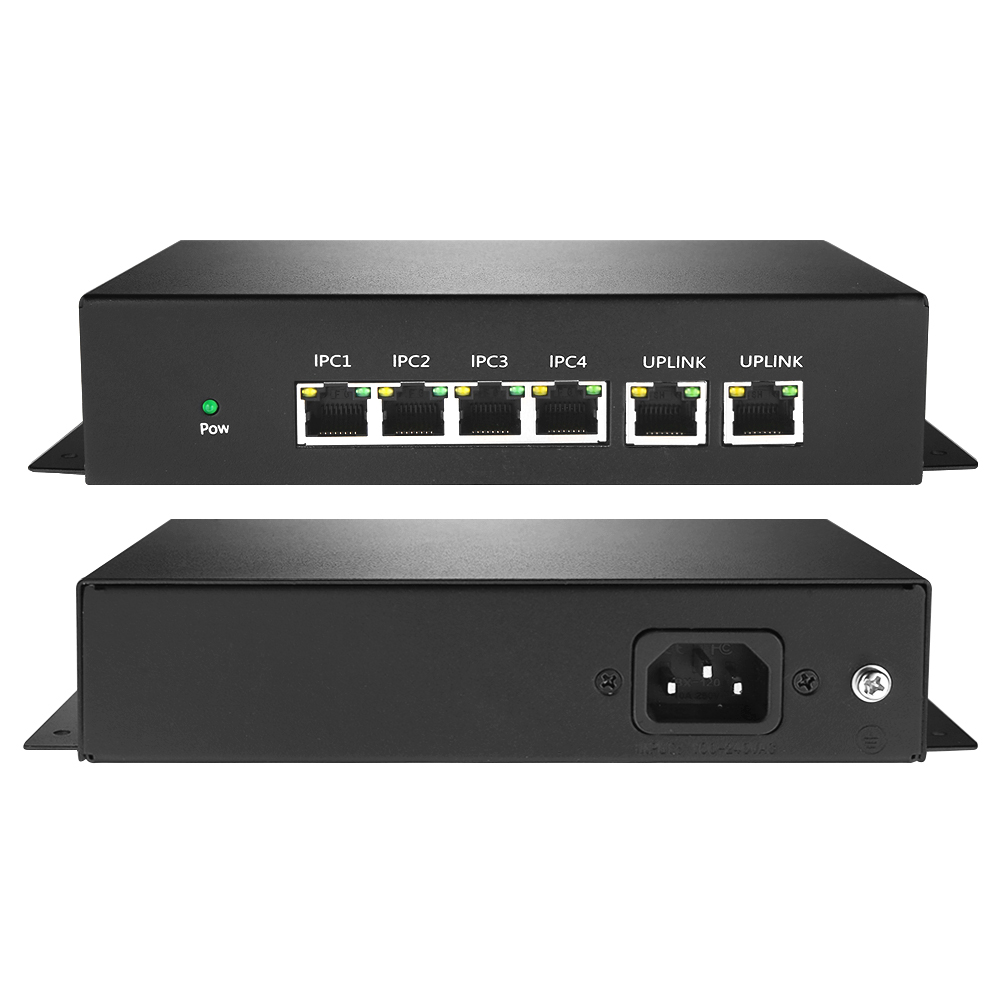 NEXT-506POE-TP 4포트 POE 60w 스위칭허브 2포트 업링크