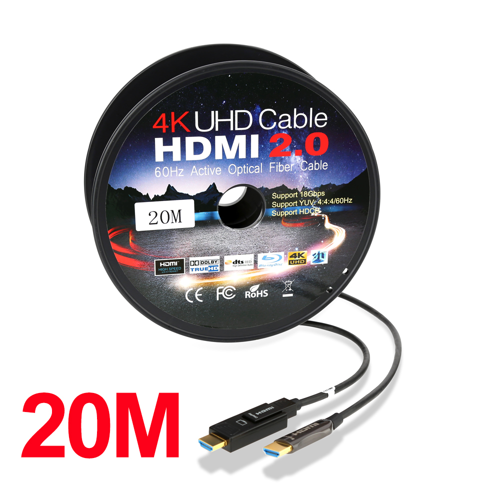 NEXT-6020HAOC-DD HDMI 2.0 광케이블 20M AOC 소켓분리