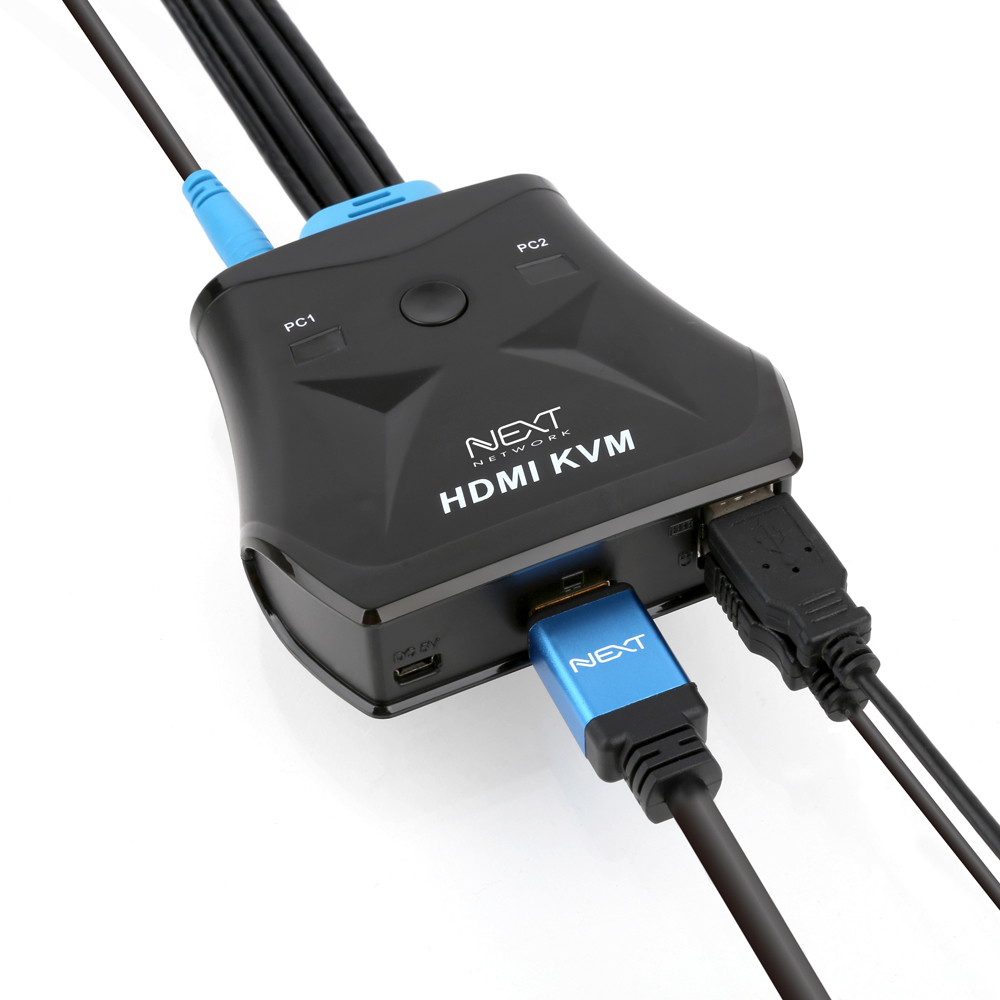 NEXT-622HC-KVM 2대1 KVM 스위치 USB HDMI 케이블일체형