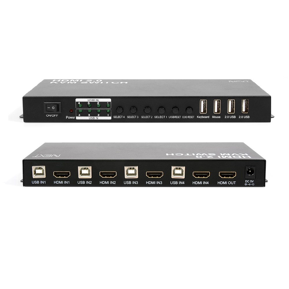 NEXT-7004KVM-4K 4대1 USB HDMI2.0 4K KVM 스위치