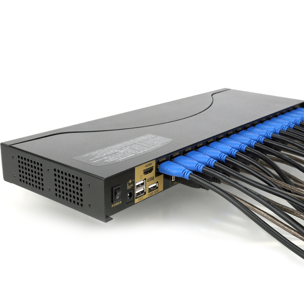 NEXT-7016KVM 16대1 USB HDMI KVM스위치 핫키