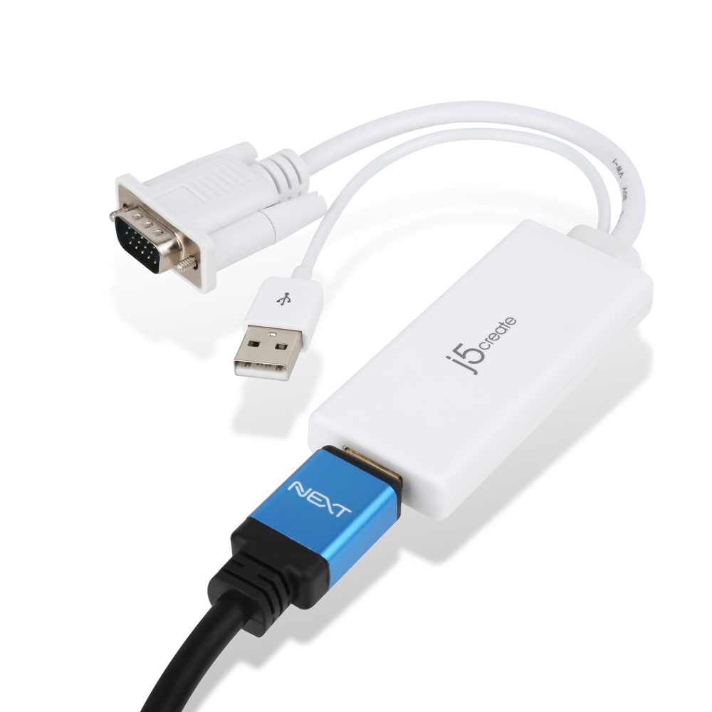 NEXT-JDA214 VGA to HDMI 변환 컨버터 모니터 어댑터