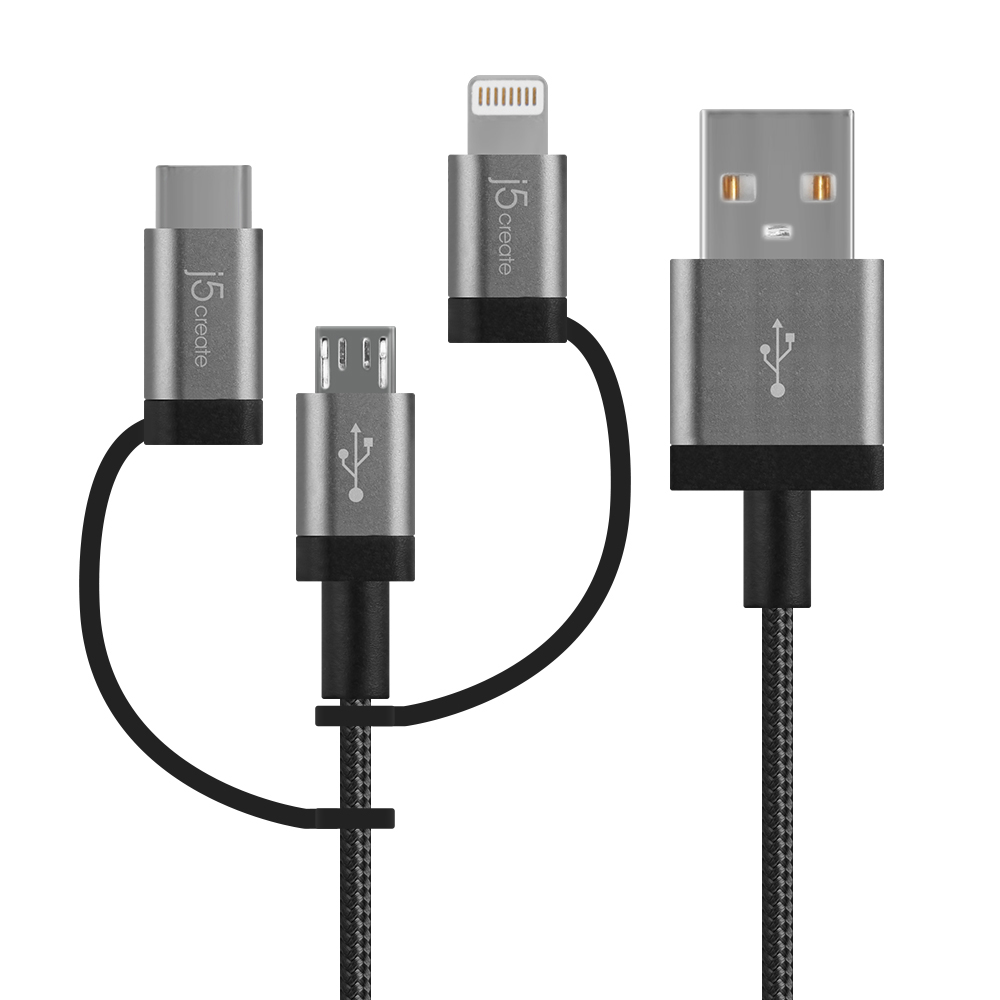 NEXT-JMLC11B USB 마이크로 5핀 8핀 멀티 충전 케이블 1M