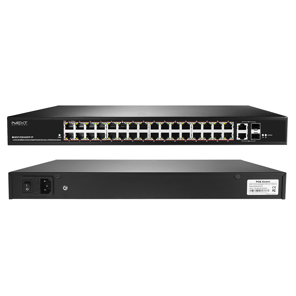 NEXT-POE332SFP-TP 32포트 풀 POE 스위칭허브 SFP TP