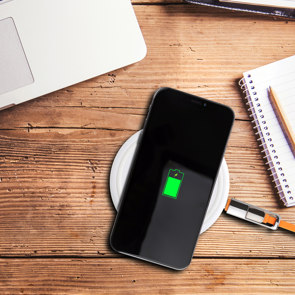 NEXT-33QWC 화이트 스마트폰 고속 무선충전기 15W