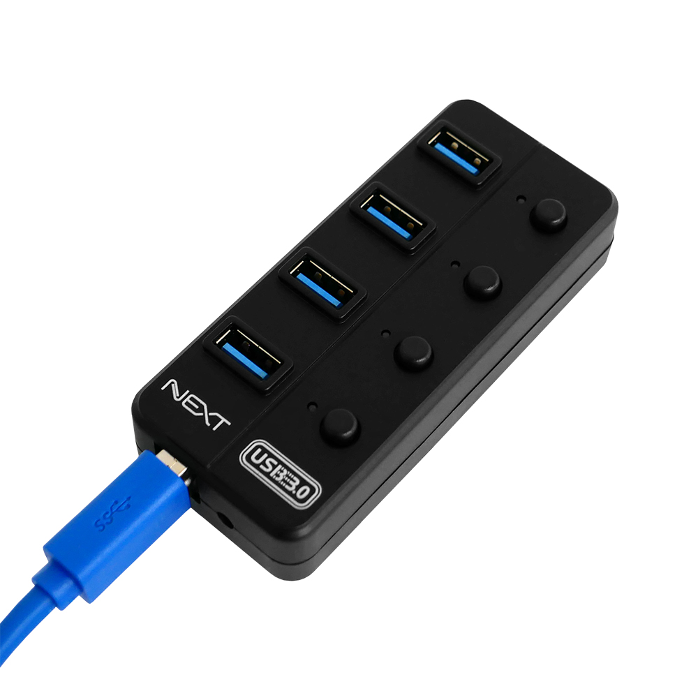 NEXT-703U3NP USB3.0 4포트 USB무전원허브 개별스위치