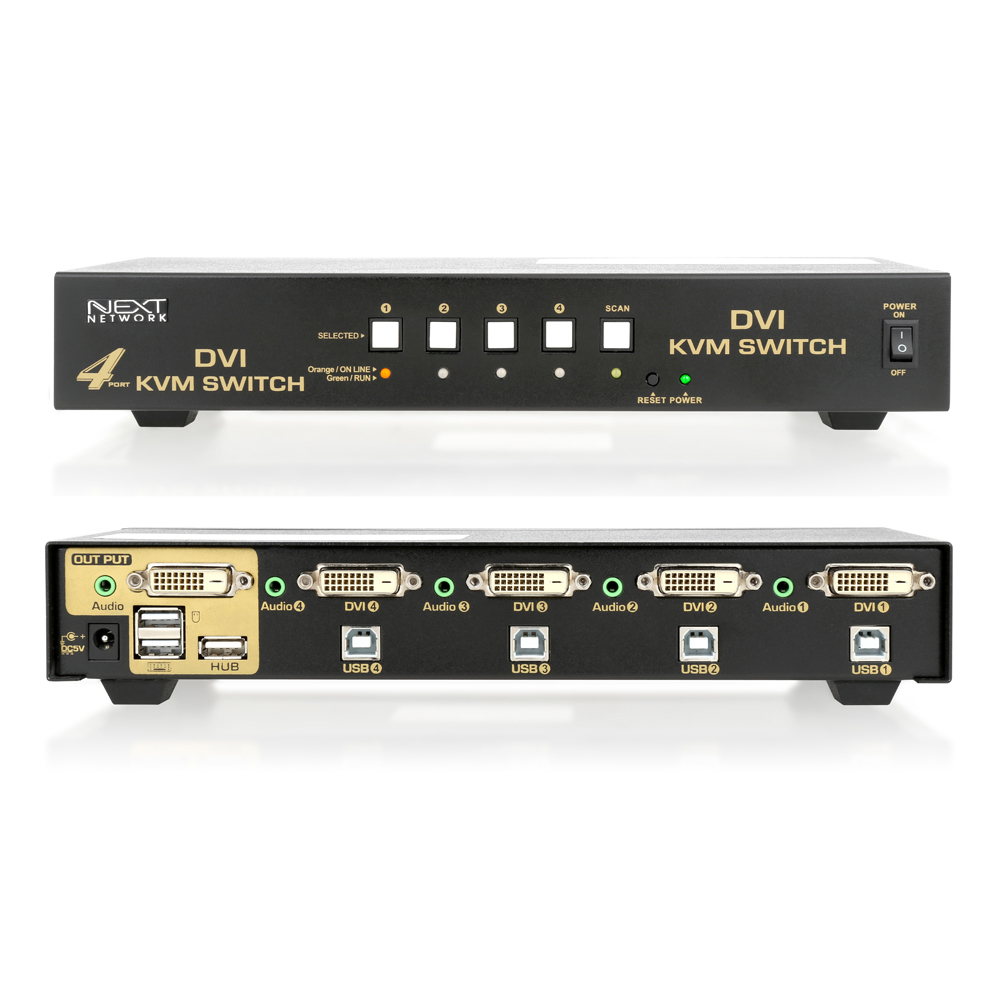 NEXT-7304KVM-DVI 4:1 USB DVI KVM 스위치